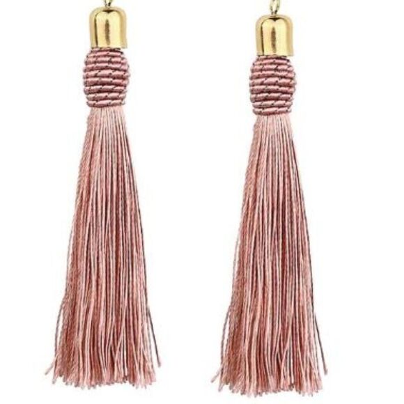 SALE Long  Tassel Earrings - Picture 3 of 4